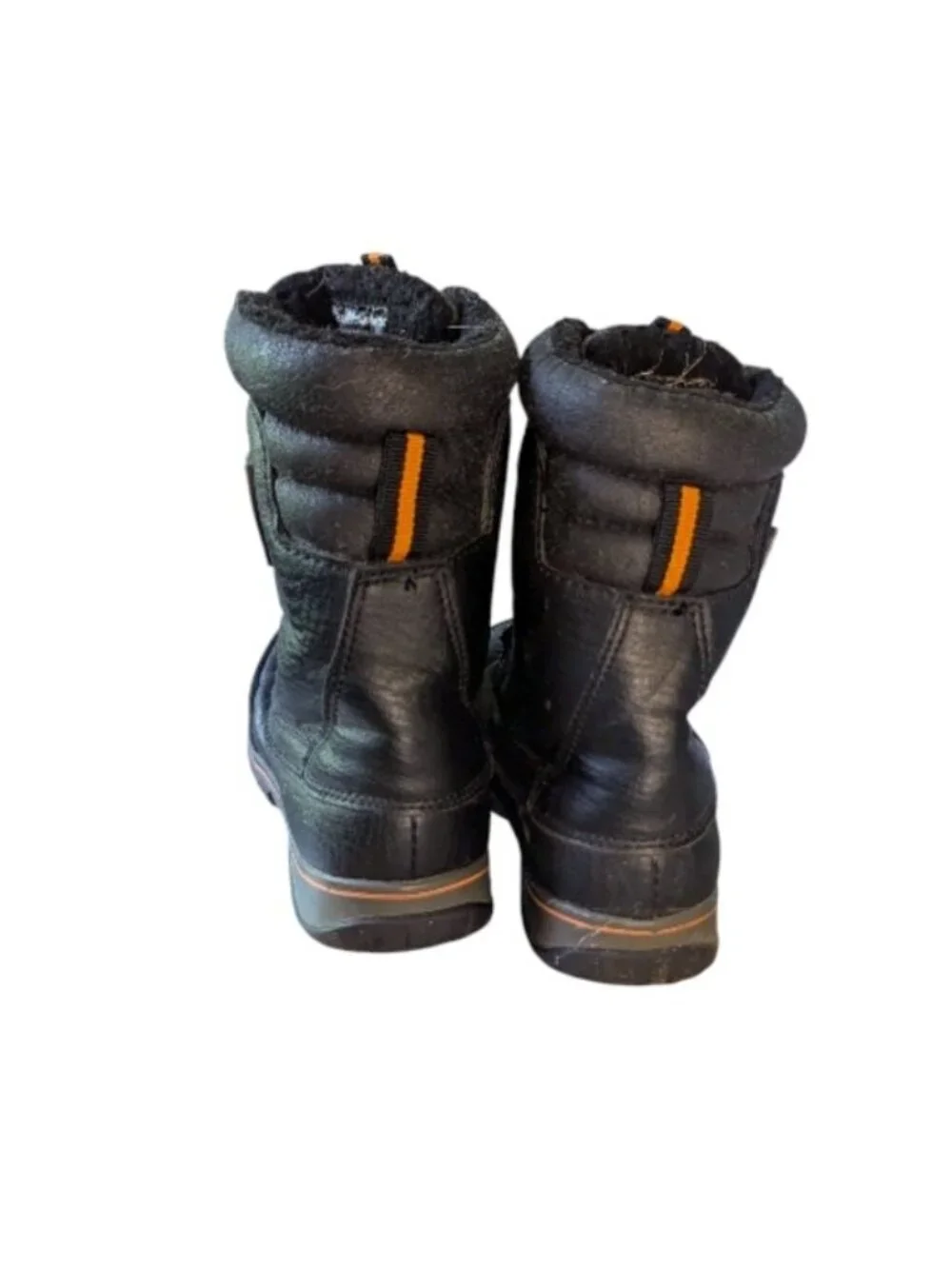Totes Black and Orange Snow Boots 12 Kids Youth